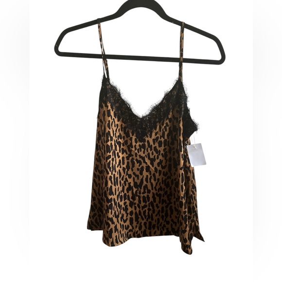 bp Tops - Nordstrom Camisole Women’s Small Cheetah Animal Print Lace Trim Cami Top…
